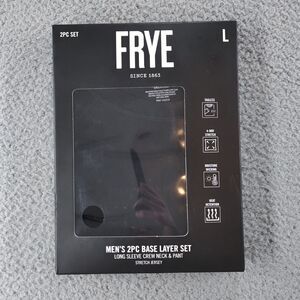 Frye Men 2 Piece Base Layer Set (Long Sleeve Shirt + Pants) Size Large Black NEW
